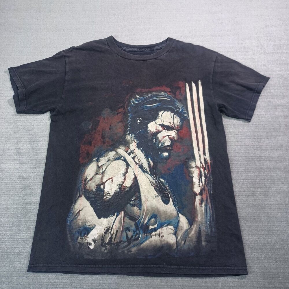 Wolverine Shirt Mens Medium Black Old Man Logan Mad Engine Marvel Vintage Y2K